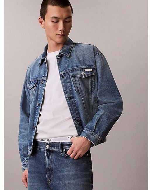 Calvin Klein Blue Jeans 90S Denim Trucker Jacket for men