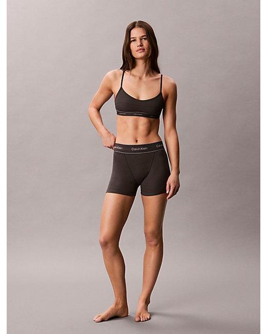 Calvin Klein Black Unlined Bralette Heritage Cotton