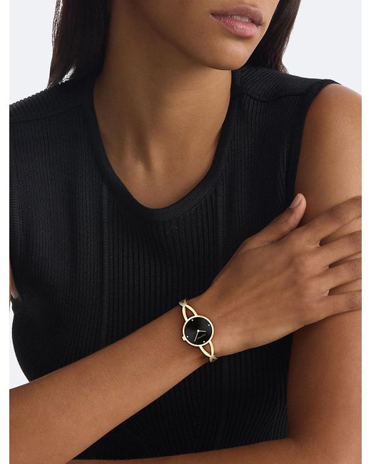 Calvin Klein Black Plated Steel Bracelet Watch