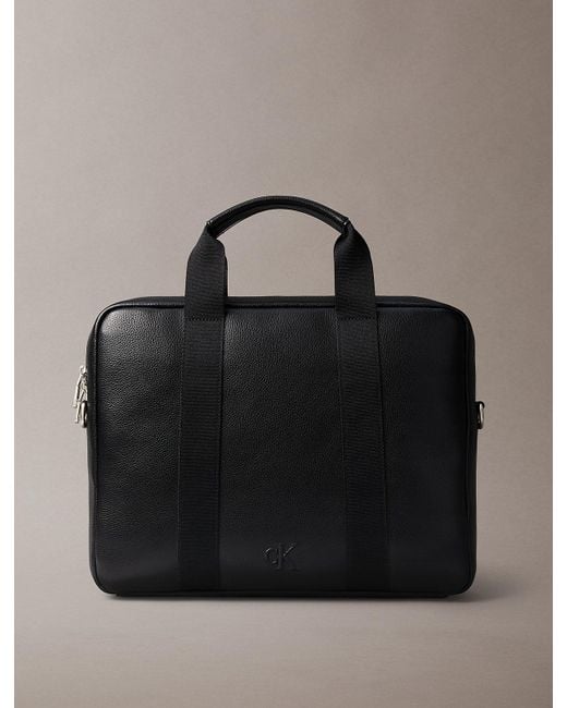 Borsa Per Laptop Smart Storage Martellata di Calvin Klein in Black da Uomo