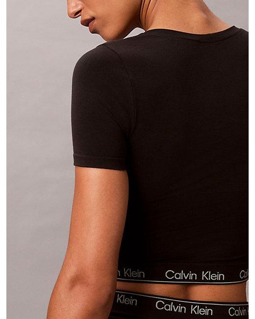 Calvin Klein Black Shapewear Short Sleeve Top Icon