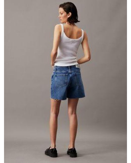 Calvin Klein Blue Mom-Shorts aus Denim