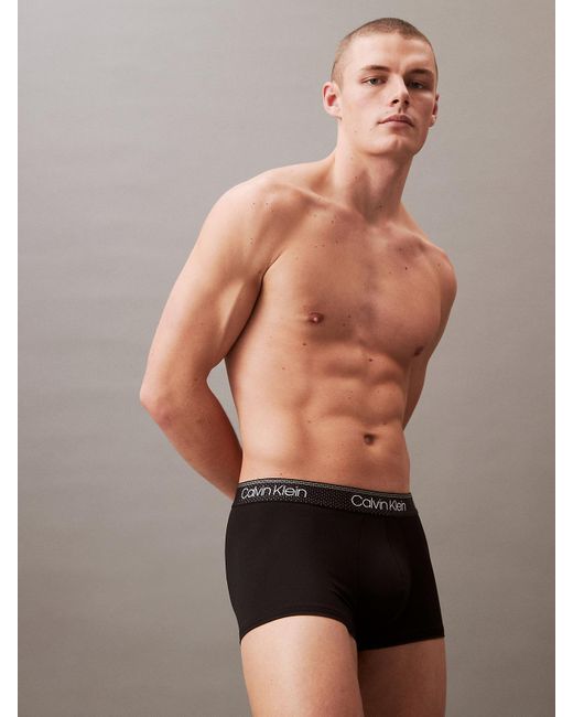 Calvin Klein Black Low Rise Trunks - Micro Stretch Cooling for men