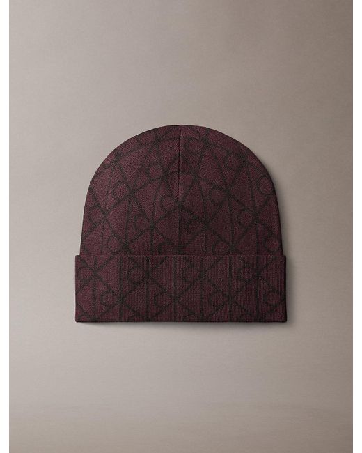 Berretto Con Emblem Logo di Calvin Klein in Brown da Uomo