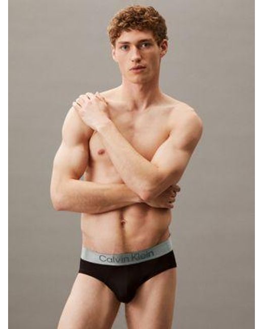 Pack de 3 slips - Micro Stretch Calvin Klein de hombre de color Black