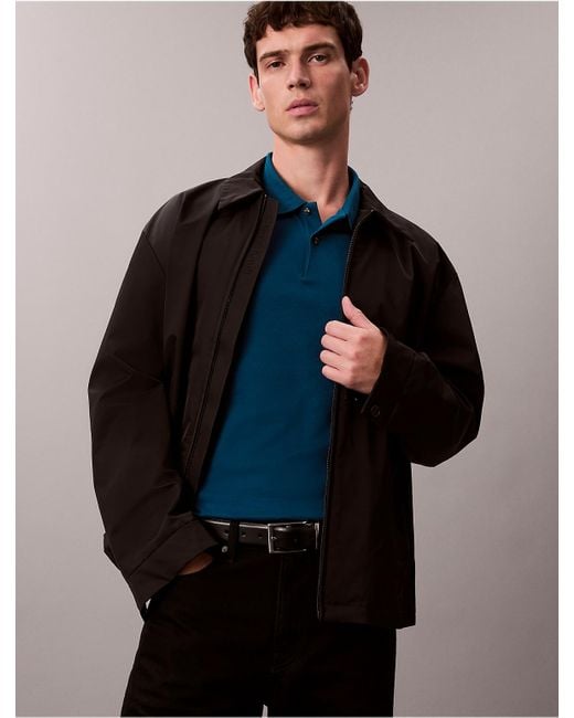 Calvin Klein Blue Liquid Touch Polo Shirt for men