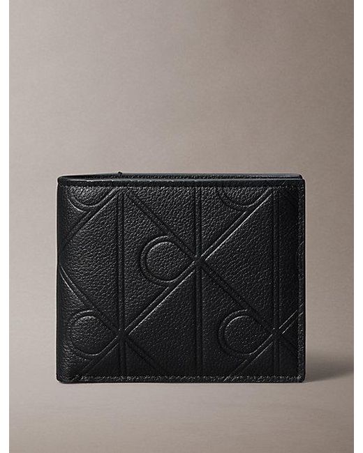 Calvin Klein Black Full Grain Leather Rfid Billfold Wallet for men