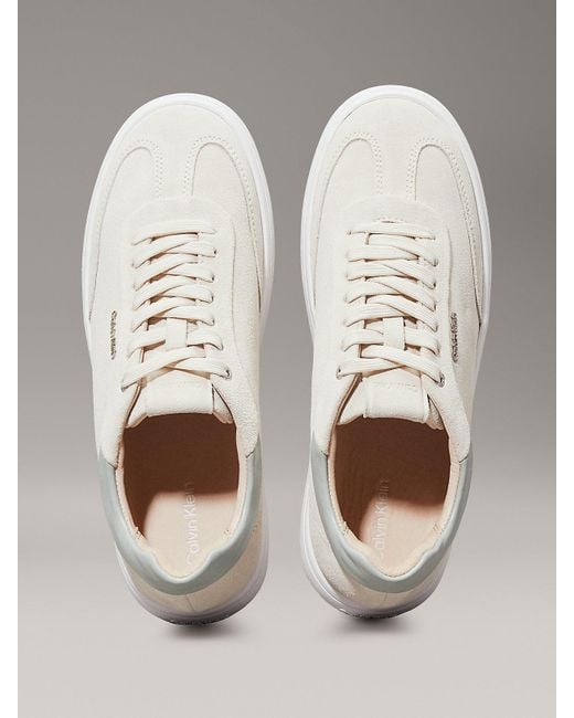 Calvin Klein Metallic Suede Low Profile Trainers