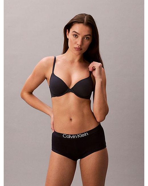 Calvin Klein Black Boy Shorts Extra Soft Cotton Stretch