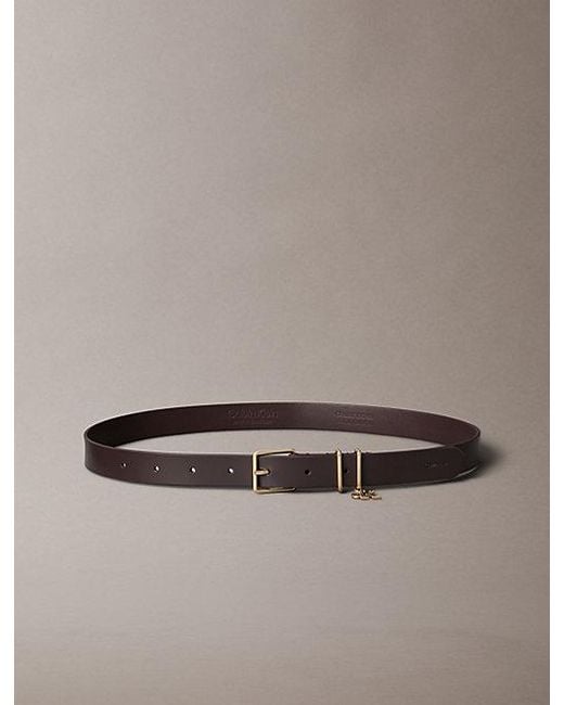 Calvin Klein Multicolor Leather Signature Logo Charm Belt