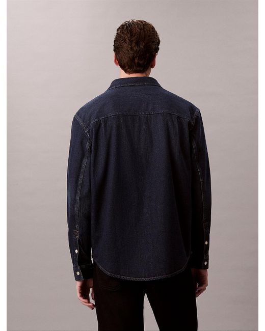 Giacca A Camicia di Calvin Klein in Blue da Uomo
