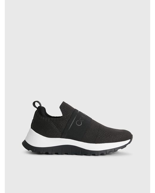 Calvin Klein Recycled Knit Slip on Trainers in White Lyst UK
