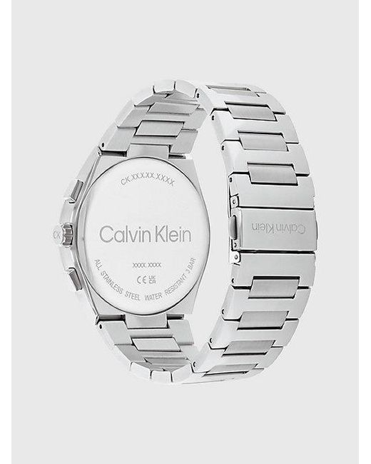 Calvin Klein Gray Multifunction Link Bracelet Watch for men