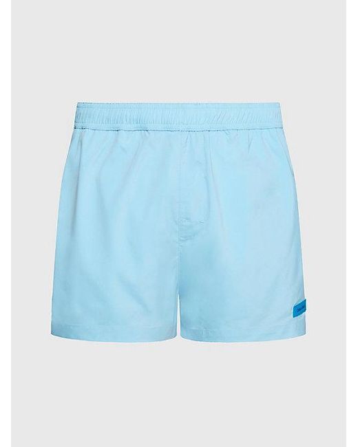 Calvin Klein Kort Zwemshort Met Trekkoord in het Blue voor heren