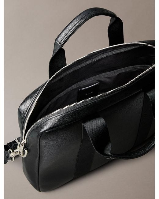 Borsa Per Laptop Smart Storage Martellata di Calvin Klein in Black da Uomo