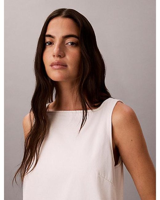 Calvin Klein Pink Jeans Denim Shift Dress