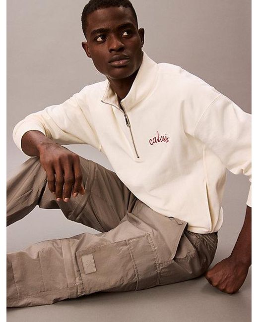 Calvin Klein Nylon Cargo-Afritsbroek in het Natural voor heren