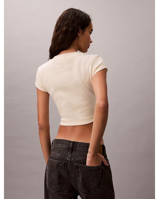 Calvin Klein Multicolor Slim Ribbed Stripe T-Shirt
