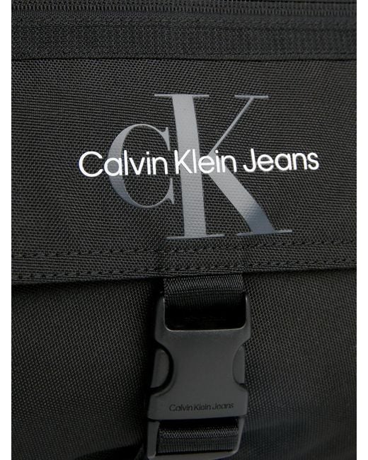 Calvin Klein Black Logo Messenger Bag for men