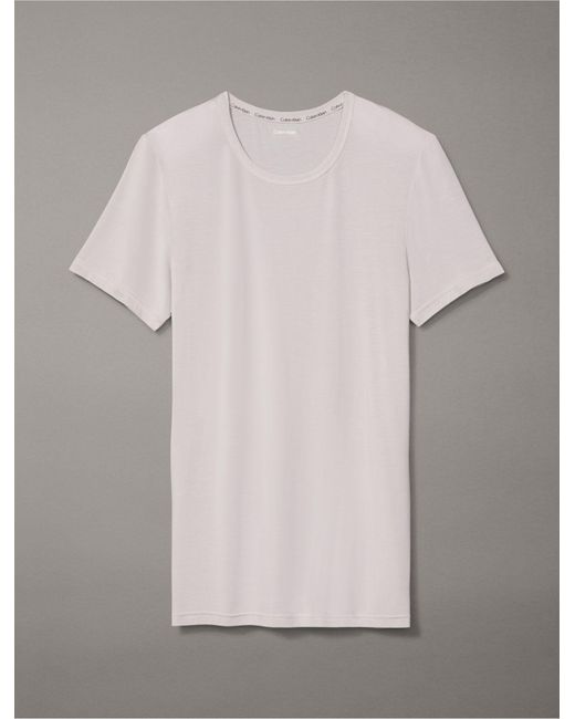 Calvin Klein White Ultra-soft Modern Lounge Sleep T-shirt for men