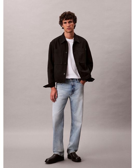 Surchemise Relaxed En Sergé De Coton Calvin Klein pour homme en coloris Black