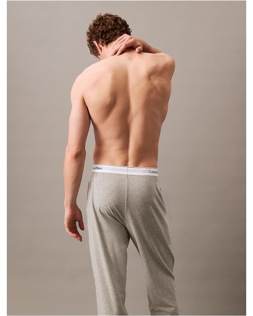 Calvin Klein Gray Icon Cotton Stretch Sleep Joggers for men