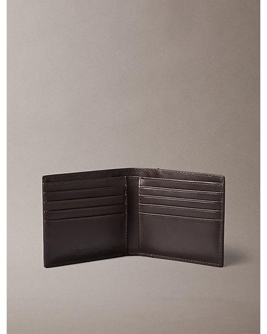 Calvin Klein Gray Leather Bifold Wallet for men