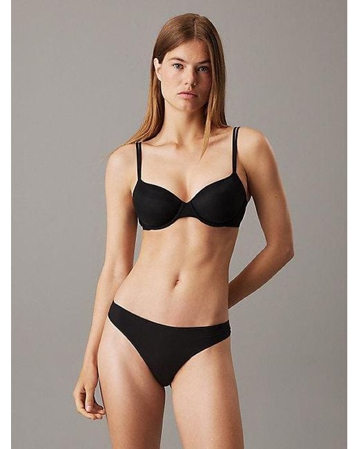 Calvin Klein Black T-Shirt Bra Sheer Marquisette