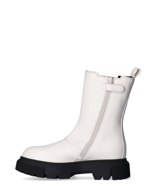 Calvin Klein White Kids Easy-Zip Chelsea Boots