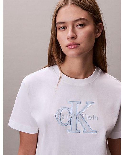 Calvin Klein Multicolor Jeans Monogram Appliqué T-Shirt