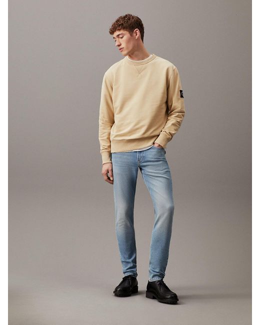 Slim Tapered Jeans Calvin Klein pour homme en coloris Gray