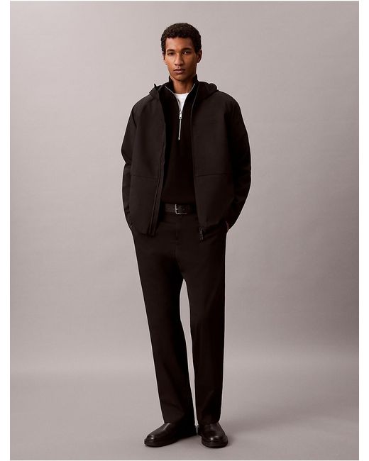 Calvin Klein Black Tech Shell Hooded Jacket for men