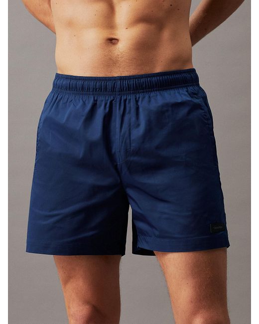 Calvin Klein Blue Medium Drawstring Swim Shorts for men
