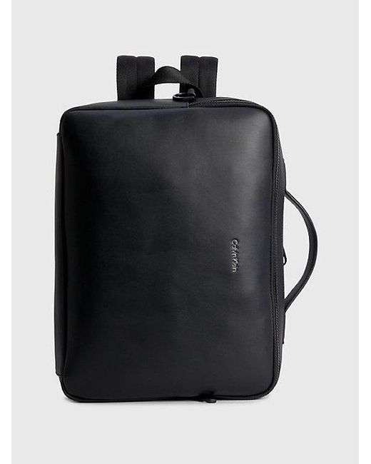 Calvin Klein Wandelbare Laptoptasche aus recyceltem Material in Black für Herren