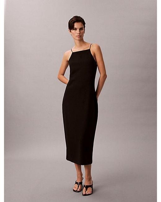 Calvin Klein Black Jeans Milano Jersey Cami Dress