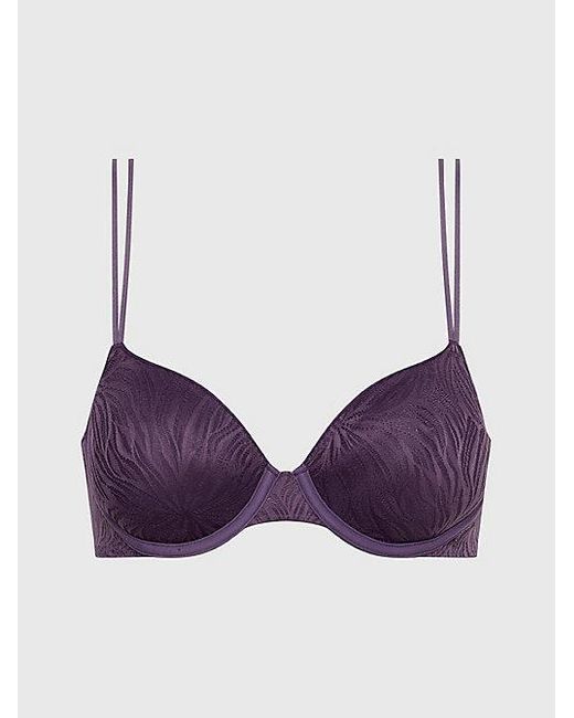 Calvin Klein Purple Halbschalen-T-Shirt-BH – Sheer Marquisette