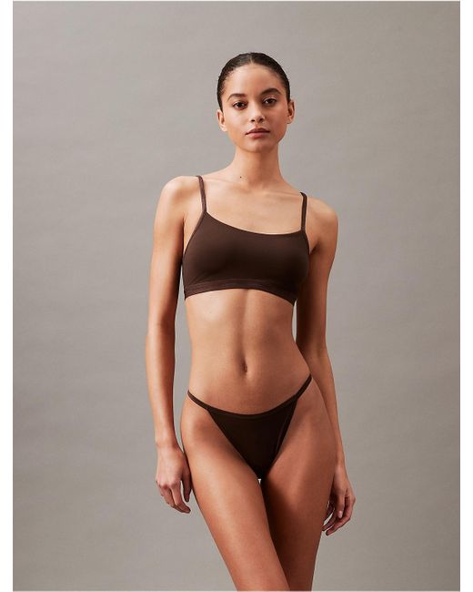Calvin Klein Gray Ideal Micro String Thong