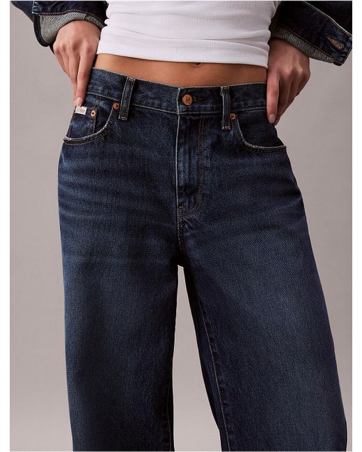 Calvin Klein Blue Ultra Wide Leg Jeans