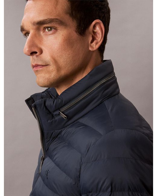 Calvin Klein Blue Lightweight Nylon Puffer Jacket for men