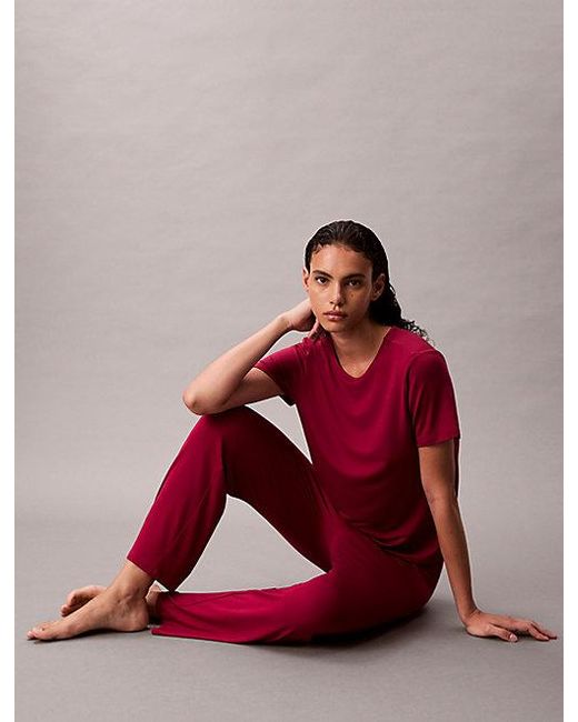 Calvin Klein Red Pyjama Pants Ultra Soft Modal