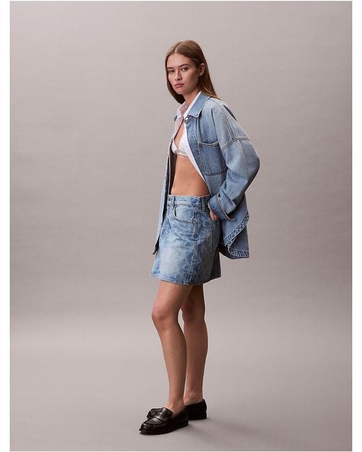 Calvin Klein Blue Calvin Klein 90S Mini Skirt