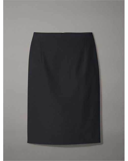 Calvin Klein Brown Refined Stretch Pencil Skirt