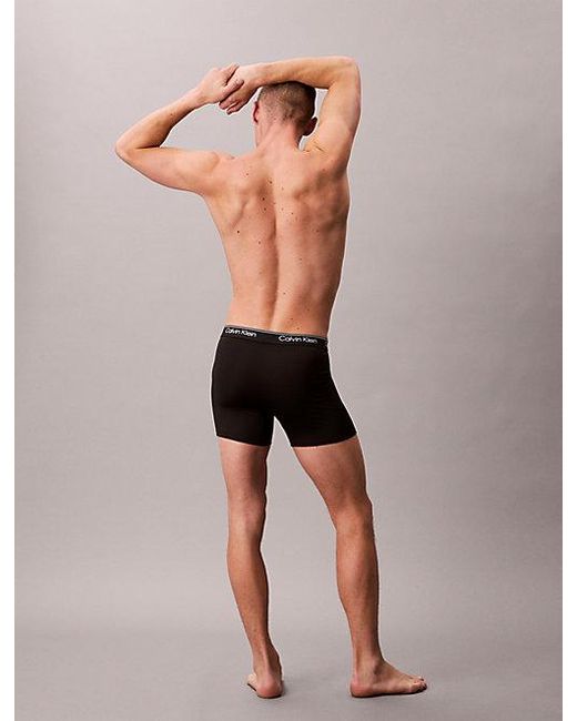 Calvin Klein 3Er-Pack Lange Boxershorts in Blue für Herren