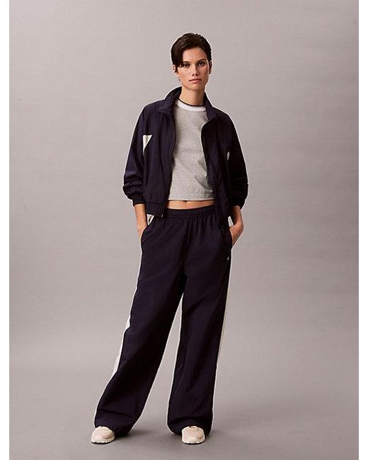 Calvin Klein Blue Jeans Relaxed Nylon Track Pants