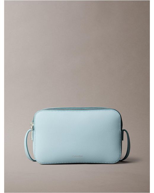 Calvin Klein Blue Foil Logo Camera Bag
