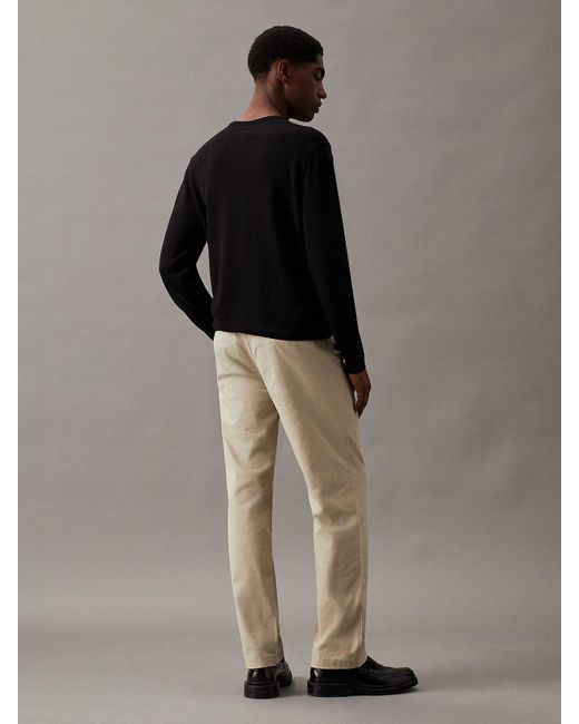 Pantalon droit en sergé Calvin Klein pour homme en coloris Multicolor