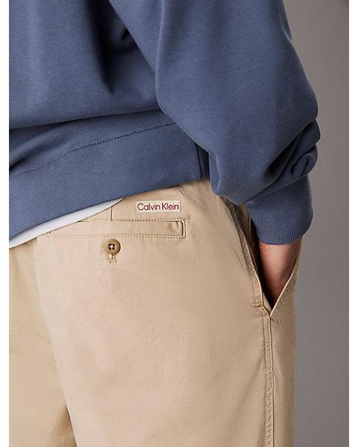 Calvin Klein Blue Jeans Soft Twill Chino Shorts for men