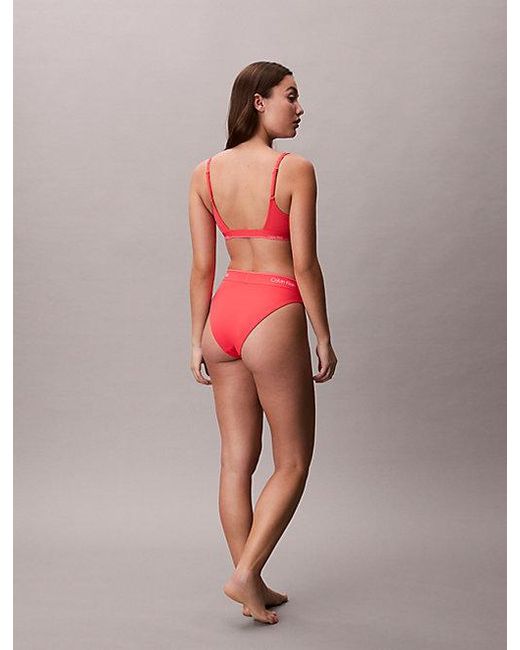 Calvin Klein Bralette Bikinitop in het Red