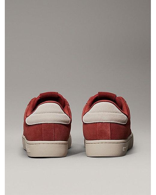 Calvin Klein Suède Sneakers in het Red voor heren