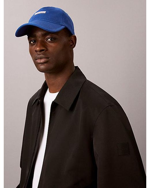Calvin Klein Blue Denim Adjustable Logo Cap for men